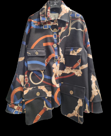 cappotto con applicazioni e patch 15050 BLACK CAVALRY 5 PROGRESS 