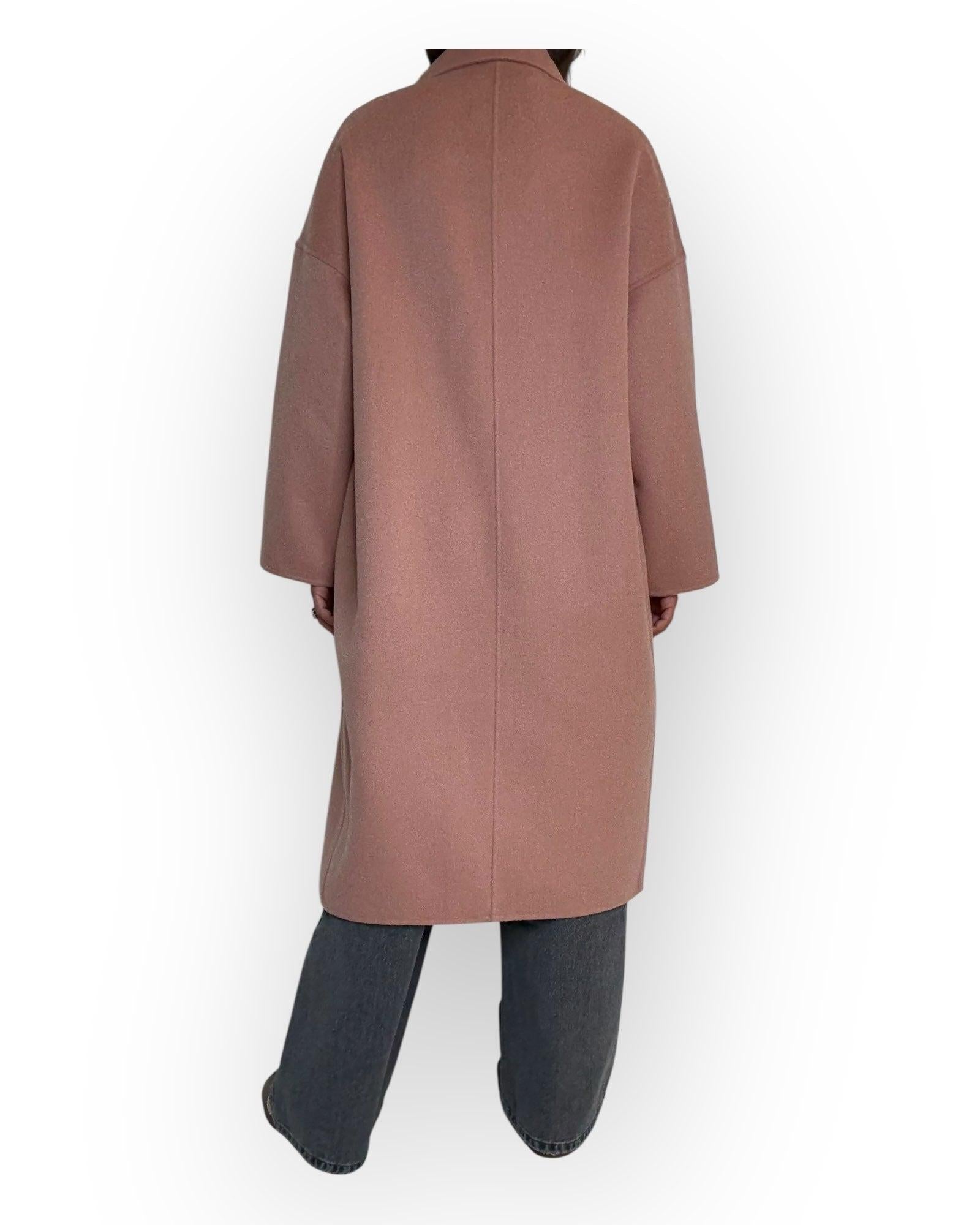 cappotto lungo doppiopetto TF0003 ROSA VICOLO 