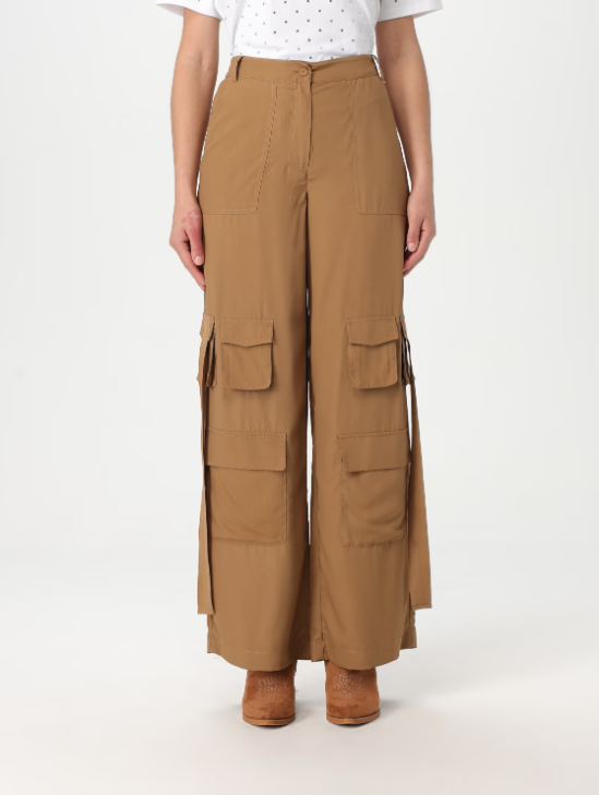 pantaloni cargo in crepe de chine 251AP2244 12116 TWINSET ACTITUDE 