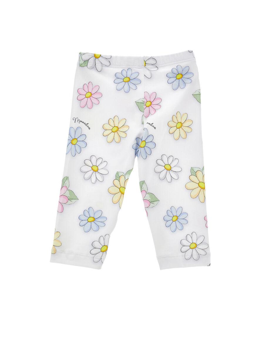 leggins con margherite 31E408 5662 0099 MONNALISA 