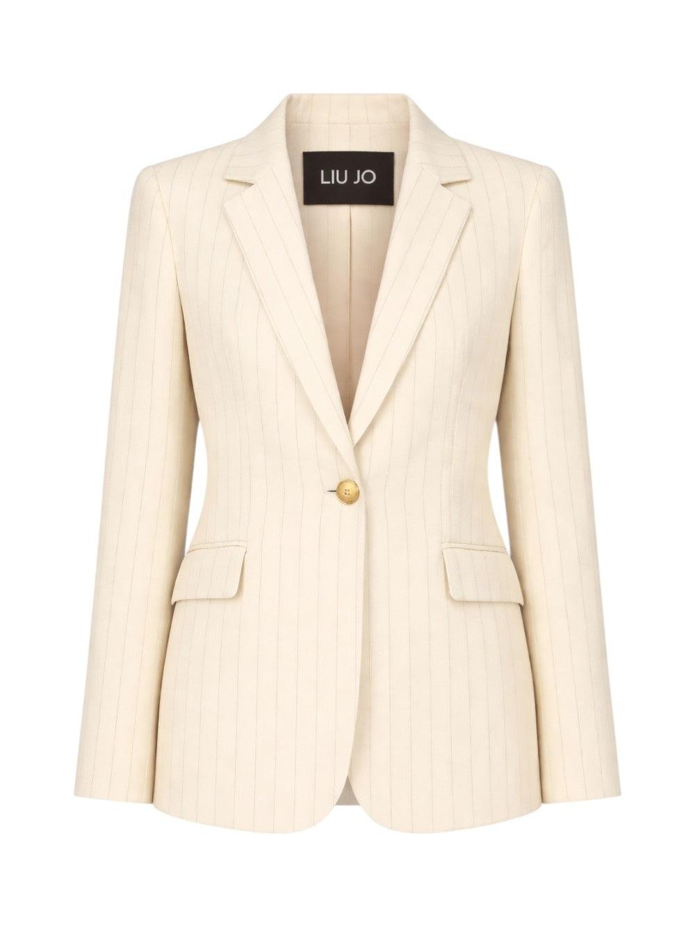 blazer gessato CA6115T557A P9579 LIU JO BLACK 