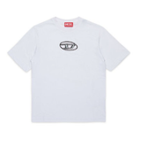 DIESEL t-shirt con logo al centro Bianco