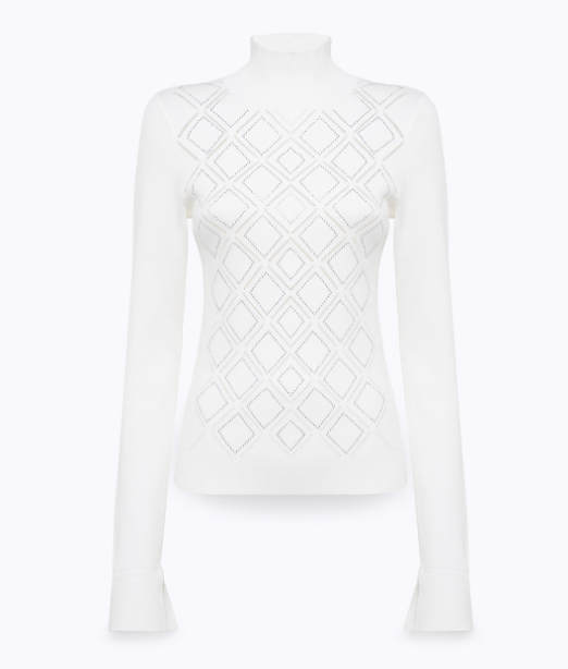 maglia fitted con strass RF5114MS99E 10602 Blugirl 