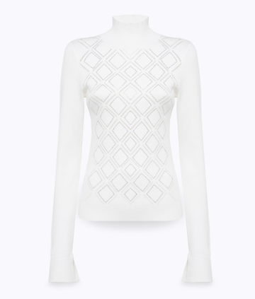 maglia fitted con strass RF5114MS99E 10602 Blugirl 
