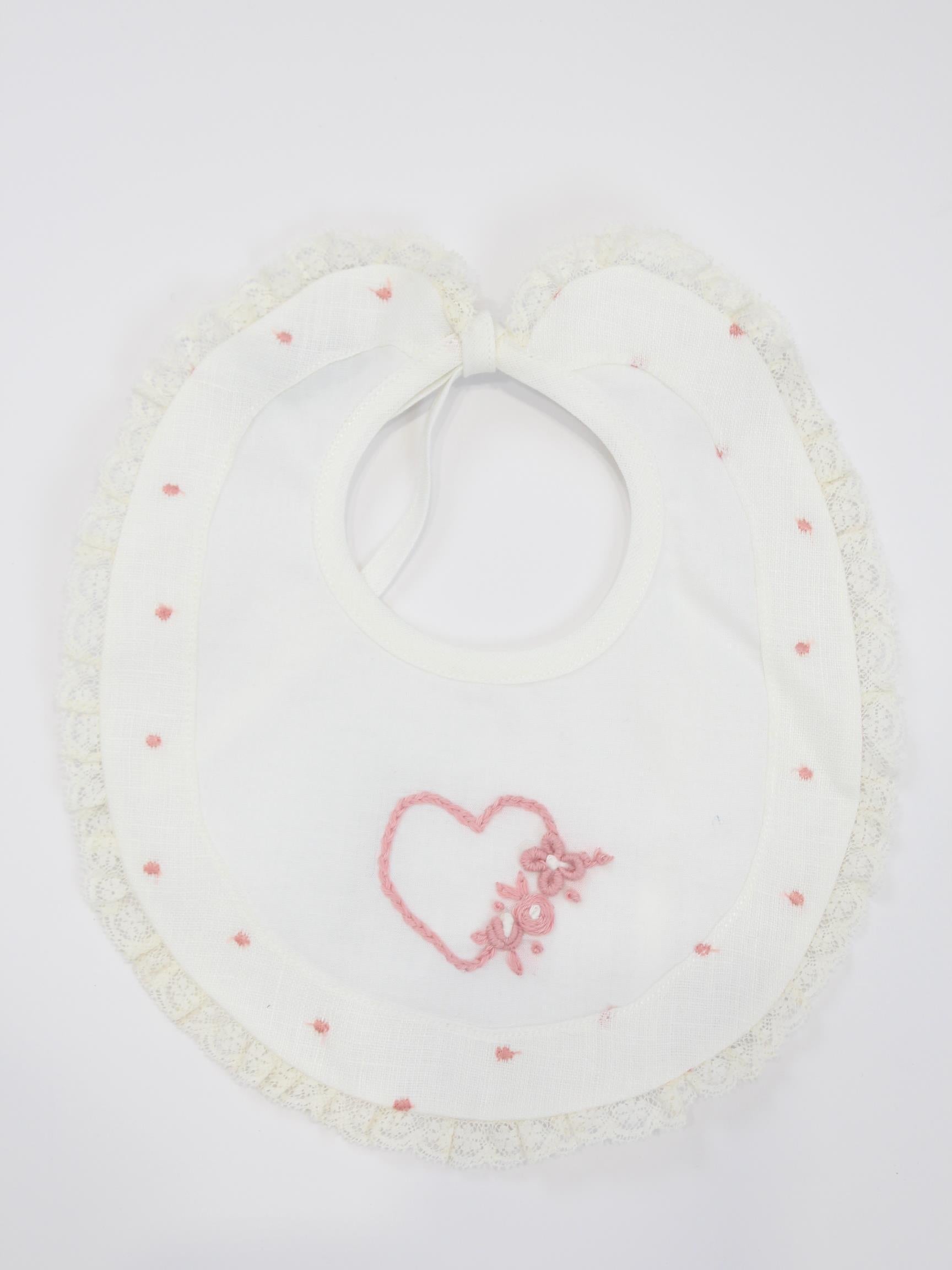 Bavetta con bordo in pizzo in cotone TAORMINA BAVETTA UNI PICCOLA GIUGGIOLA 