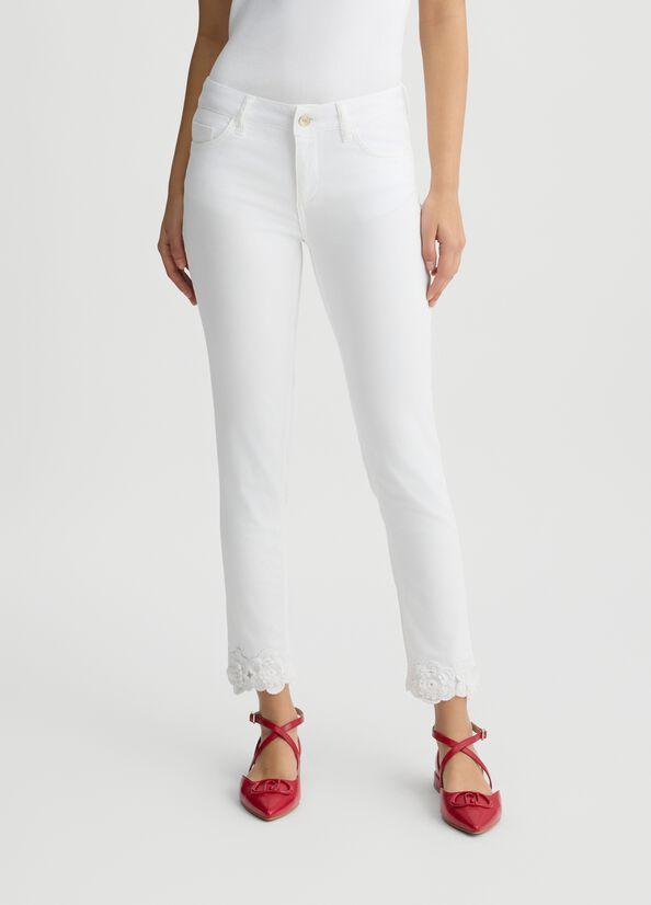 pantalone con ricami fondo WA5457T4033 M9603 liU JO 