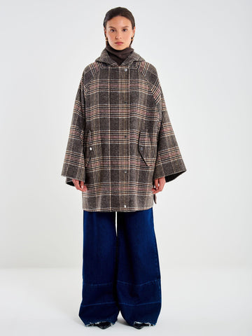 trench cappa a quadri TF0031 MORO VICOLO 