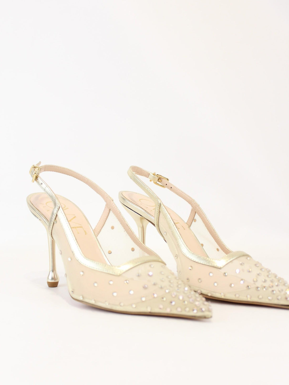 slingback con gioiello EG2090RET PLATINO OVYE' 