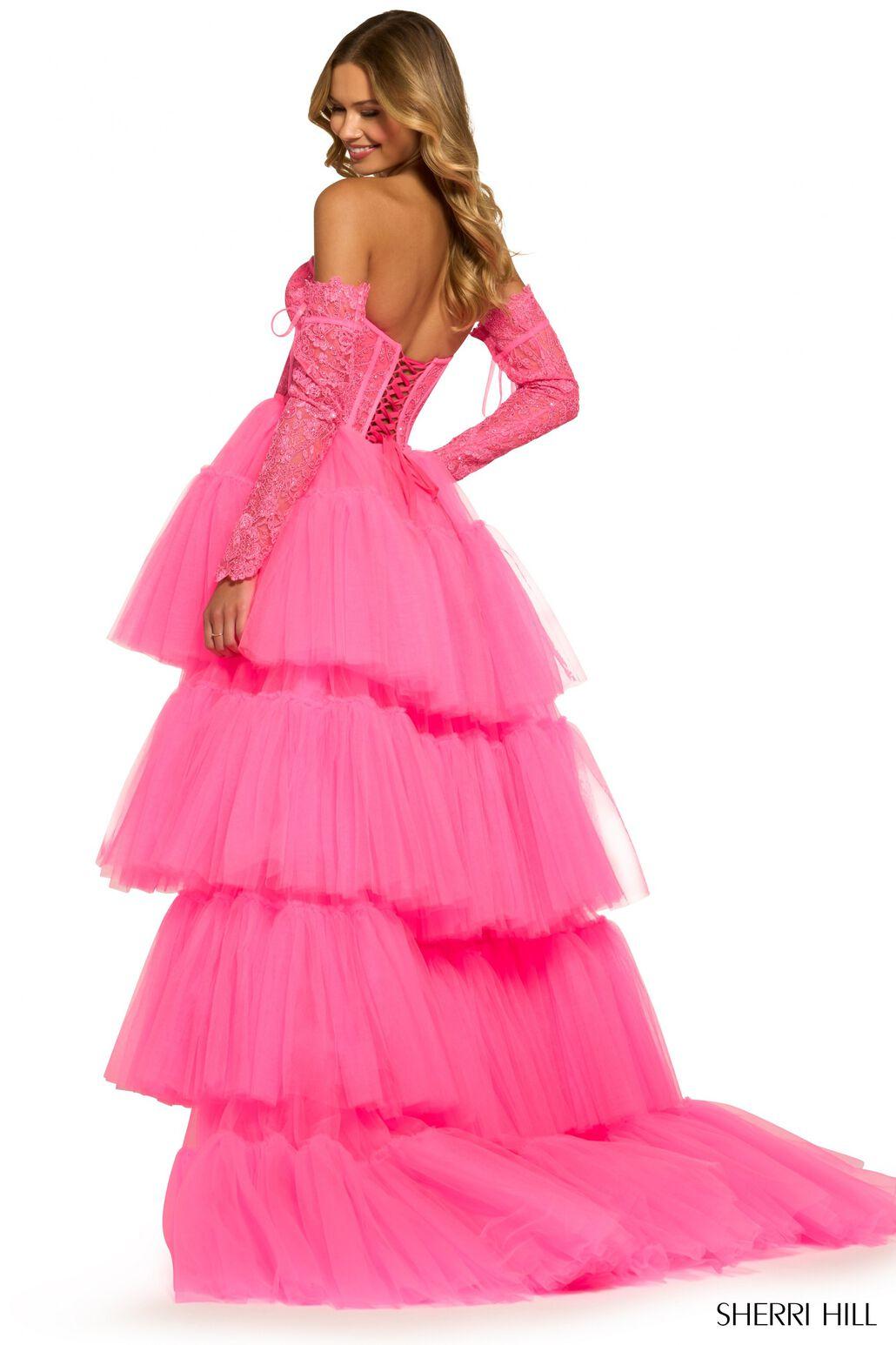 Abito corsetto sherri hill 55453 BRIGHT FUXIA SHERRI HILL 