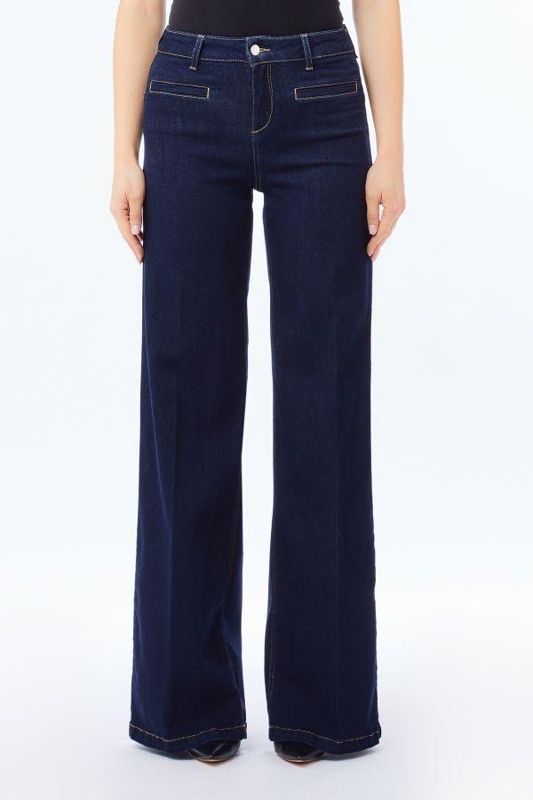 jeans flare vita alta UF5069DS015 77000 LIU JO DENIM 