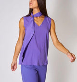 EMME MARELLA top con fiocco Viola