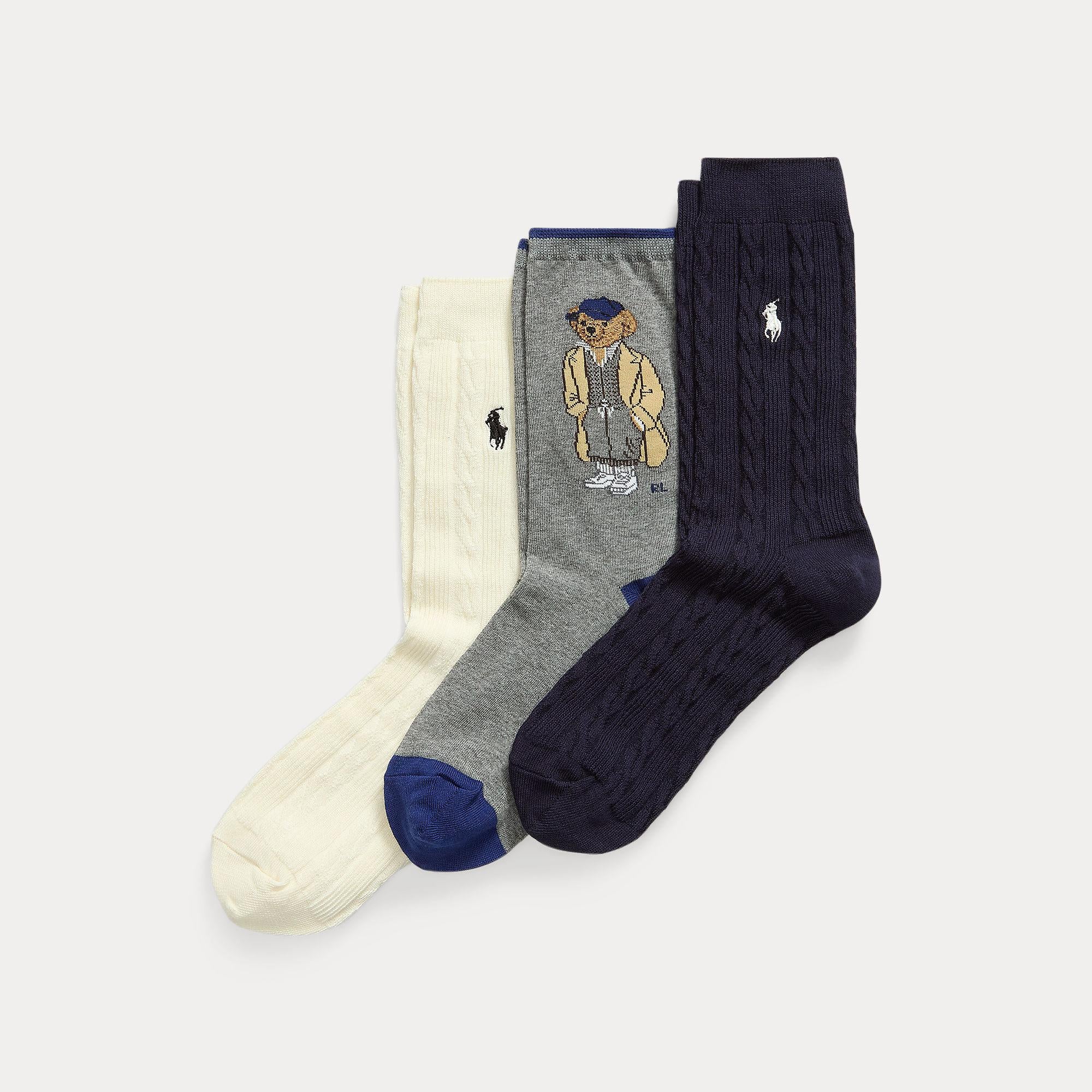 set tre paia di calze 455-982948 001 RALPH LAUREN POLO 