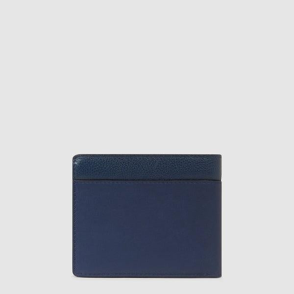 Portafogli con tasca volantino PU4518S142R BLU PIQUADRO 