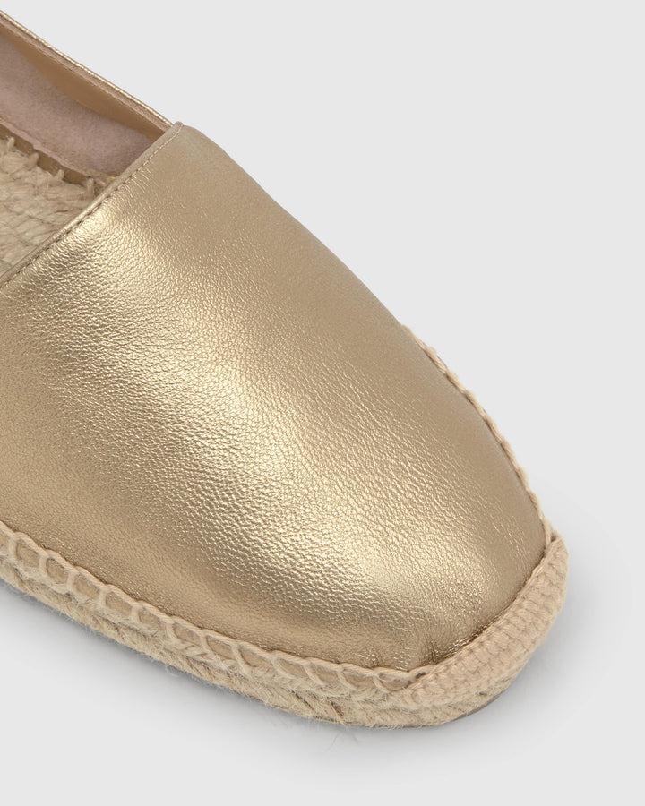 espadrilla in pelle metallizzata 025708 3000 ORO CASTANER 