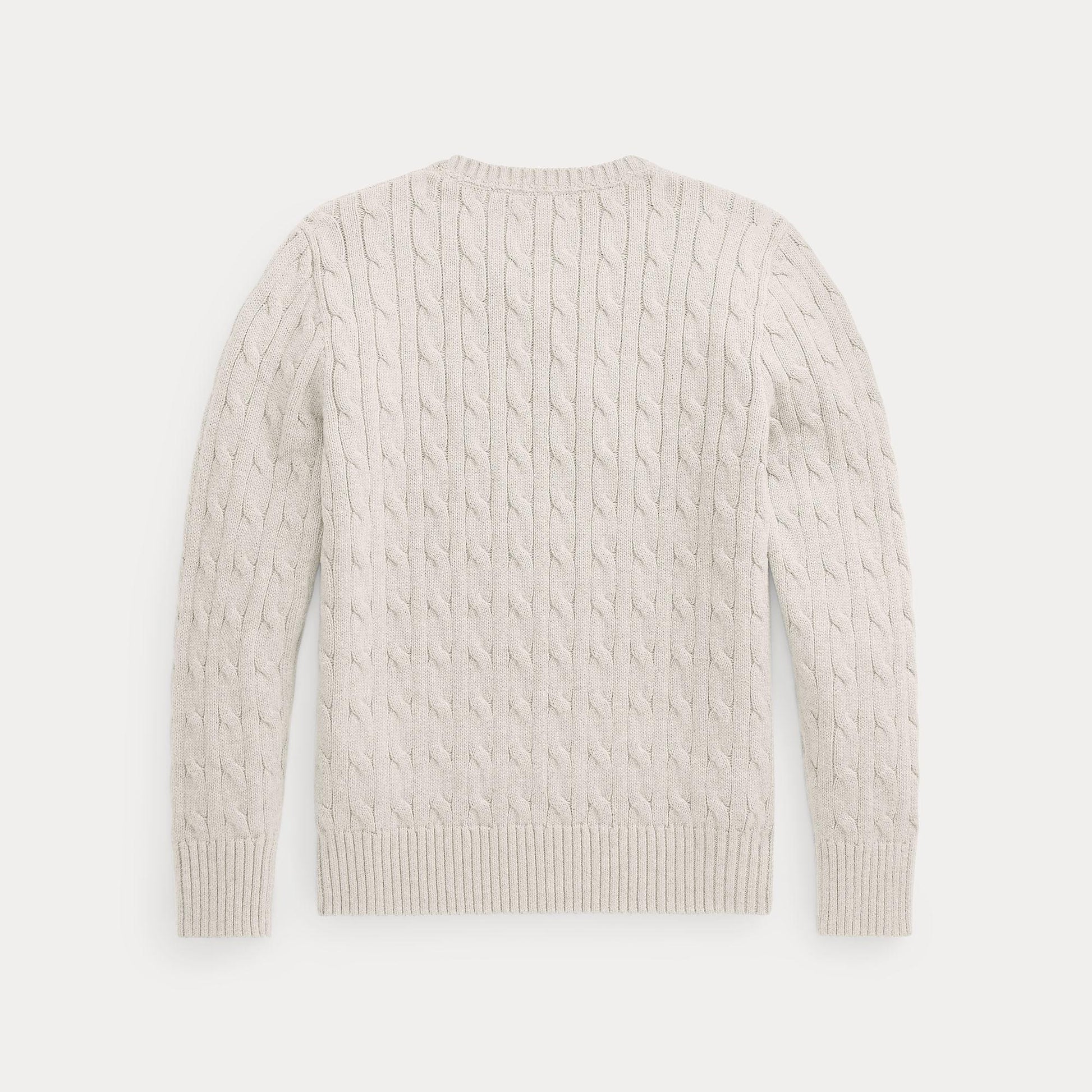 maglione in cotone a trecce 323702674024 WHITE RALPH LAUREN POLO 