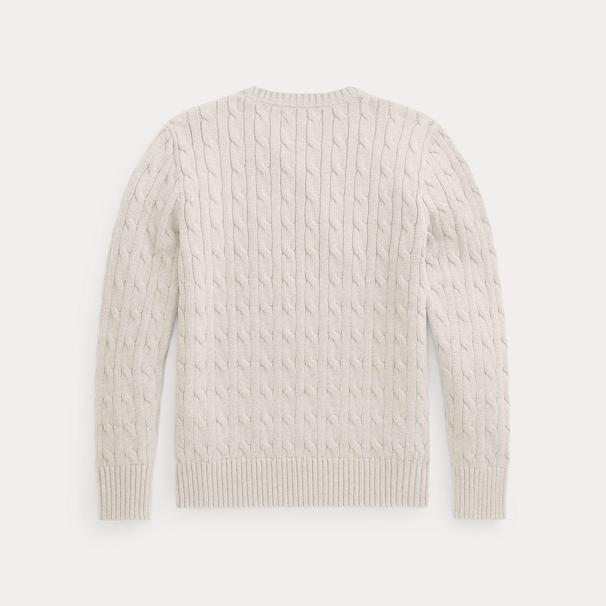 maglione in cotone a trecce 323702674024 WHITE RALPH LAUREN POLO 