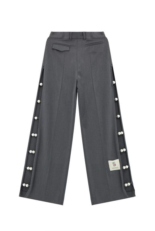 pantalone a gamba larga 15027 GREY MELANGE 5 PROGRESS 