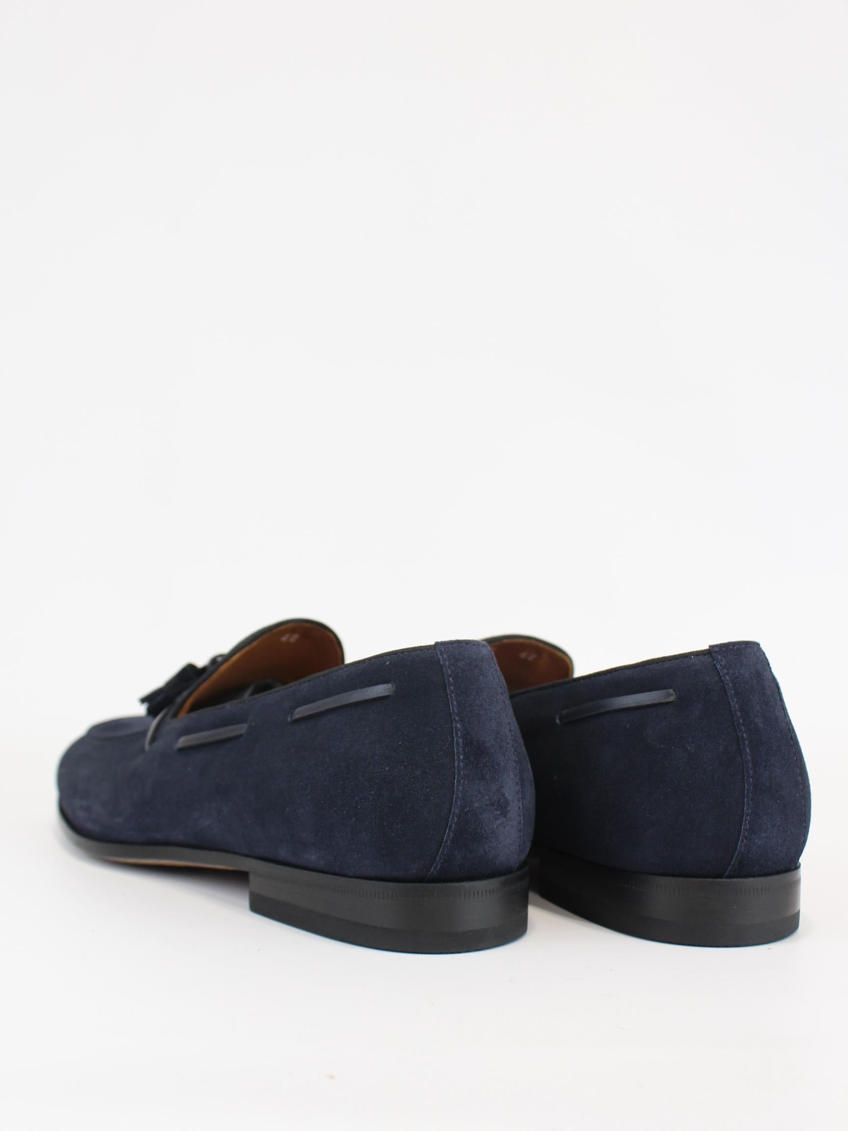 mocassino con nappine 266 FLORENCE BLU ROSSI 