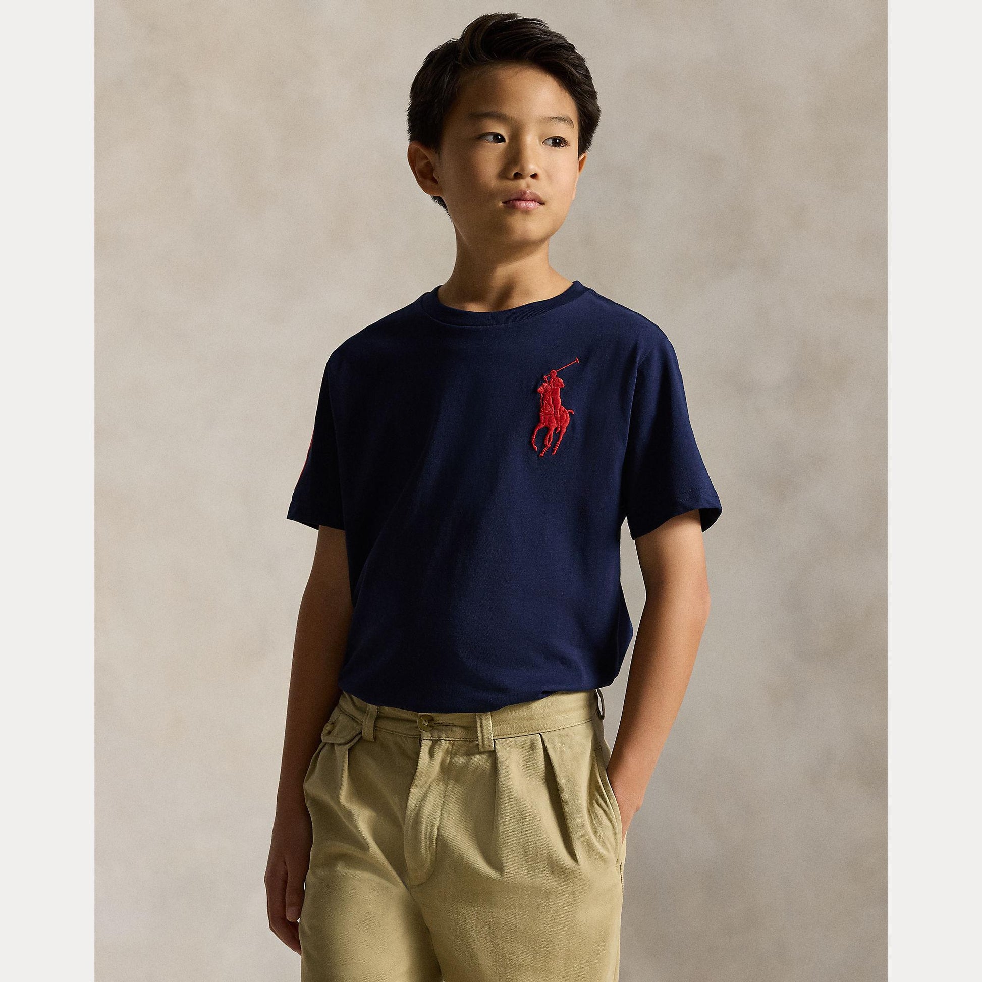 t-shirt bimbo con cavallino manica 323-832907 039 RALPH LAUREN POLO 