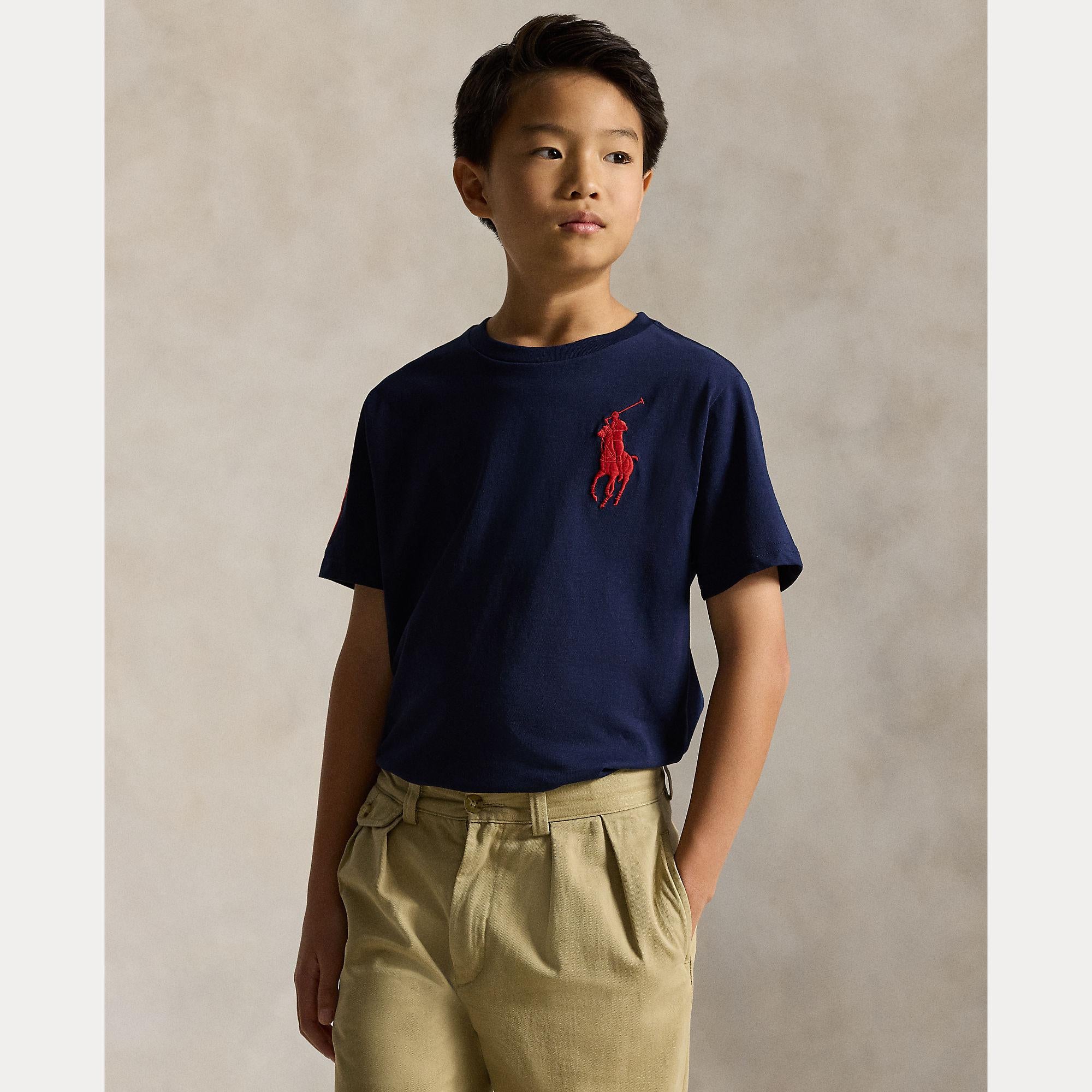 t-shirt bimbo con cavallino manica 323-832907 039 RALPH LAUREN POLO 