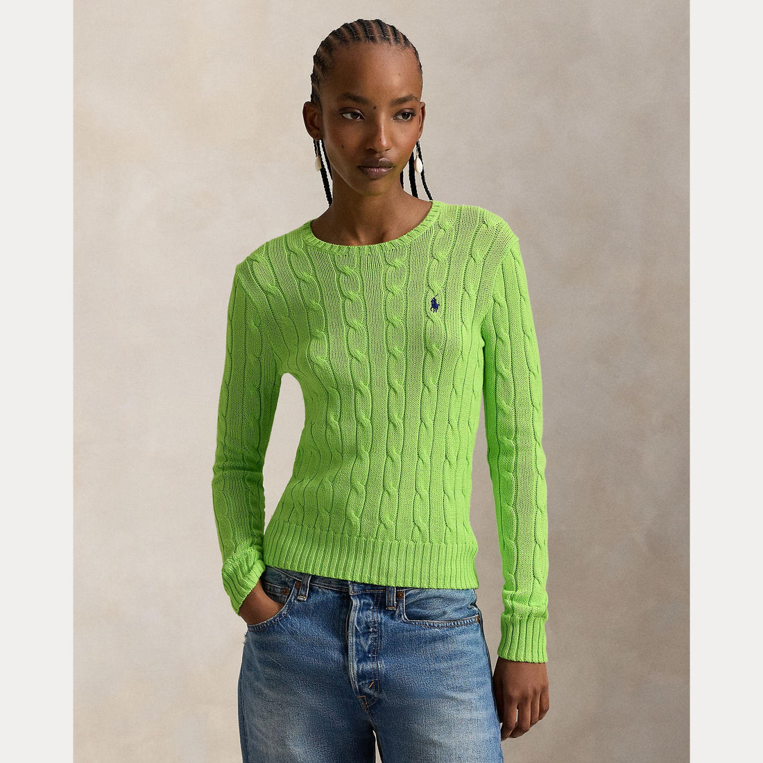 maglia girocollo a trecce 211-971869 504 RALPH LAUREN POLO 