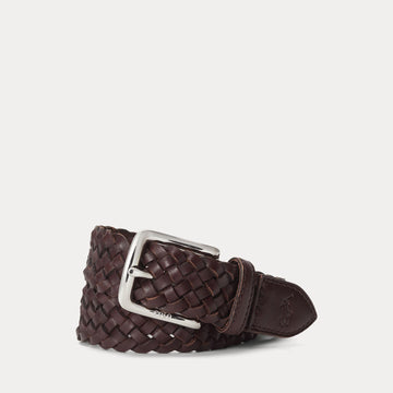cintura in pelle intrecciata 400-951501 001 RALPH LAUREN POLO 