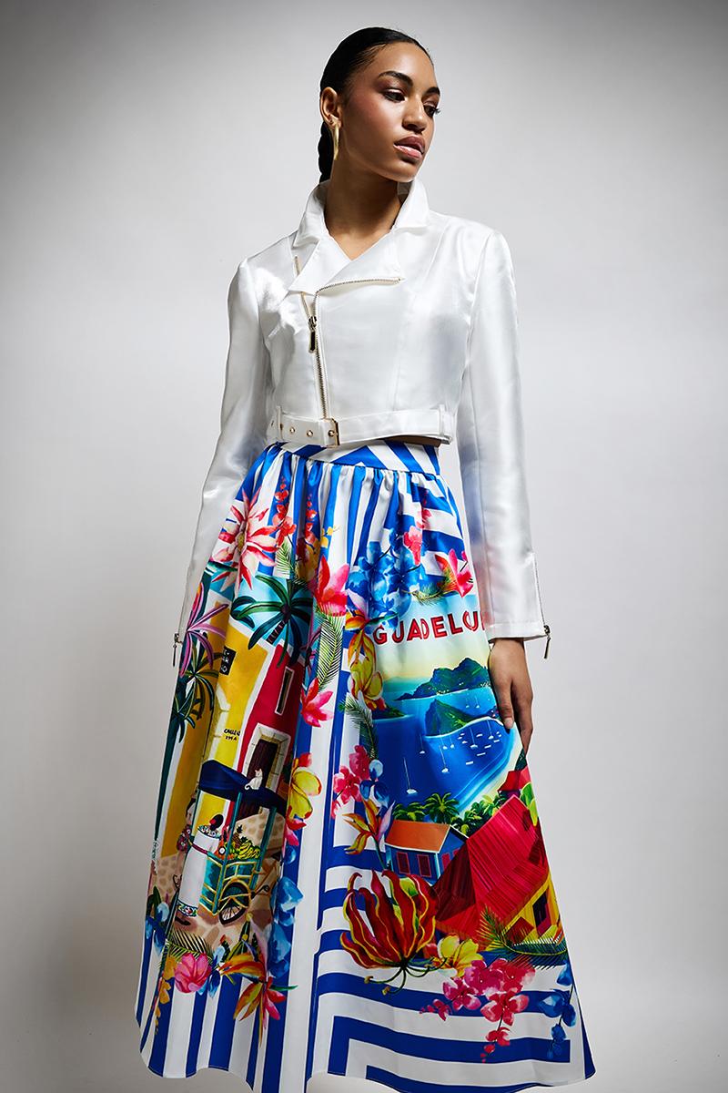 giacchino cropped elegante T4621 WHITE TWINS 