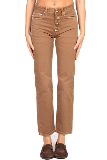 pantalone zoe con gioielli DF5056 CAMMELLO VICOLO 