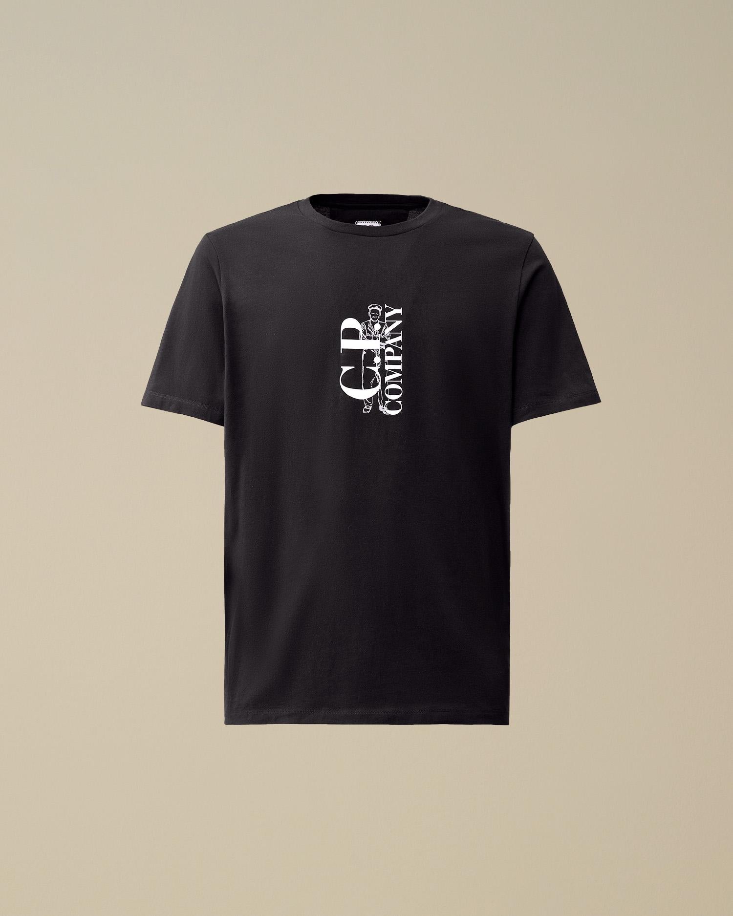 t-shirt con logo verticale 18CMTS138A 005100W 888 CP COMPANY 