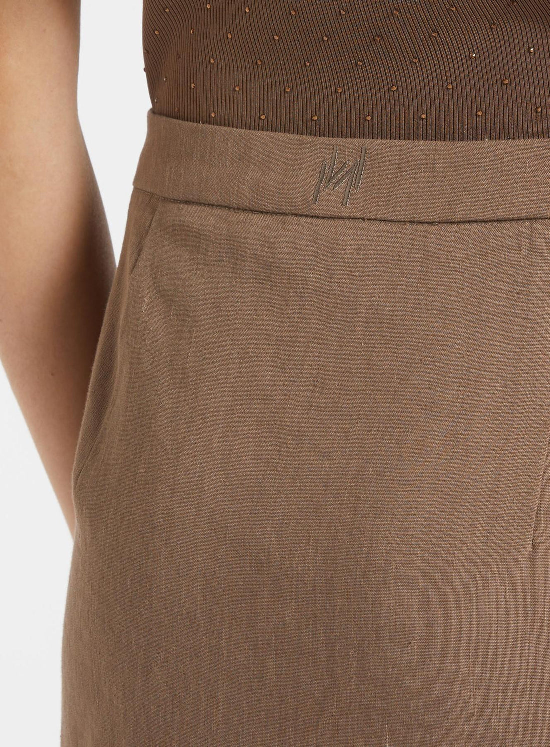 gonna lino stretch MLMFERITO 001 MARella MONOCHROME 