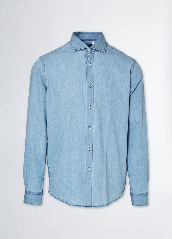 camicia in denim chiaro M124P201FORTFRENCH BLUE liU JO 