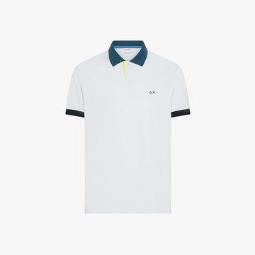 polo 3 colori A36116 BIANCO SUN68 