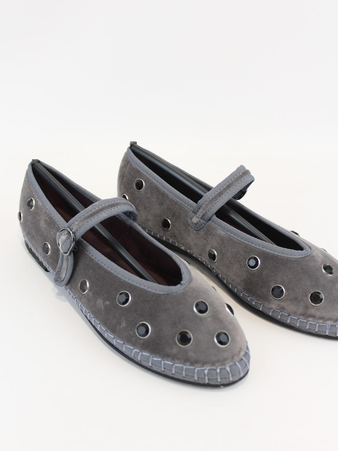 ballerina mae con applicazioni MAE CRISTAL GREY FLABELUS 