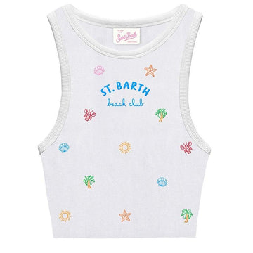 top in maglia a coste blue jr BLUE JR 0468 MC2 SAINT BARTH 