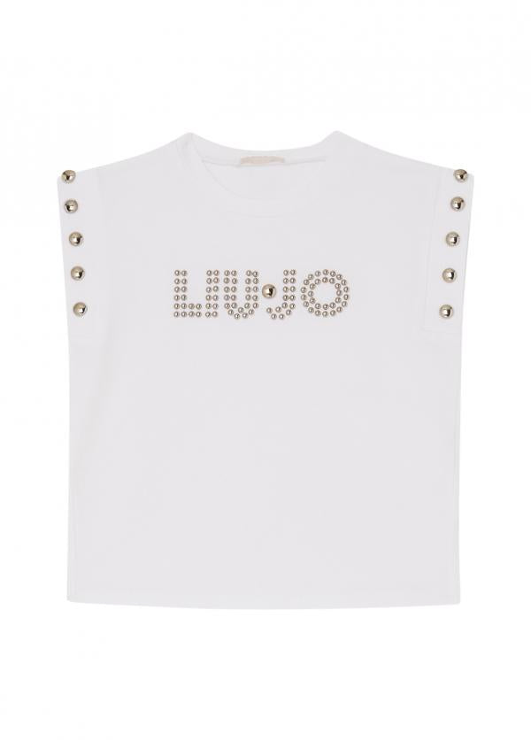 t-shirt bottoni oro KA6082JS003 10601 LIU JO JUNIOR 