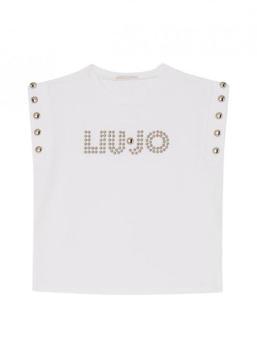 t-shirt bottoni oro KA6082JS003 10601 LIU JO JUNIOR 