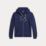 RALPH LAUREN POLO felpa full zip e cappuccio Blu