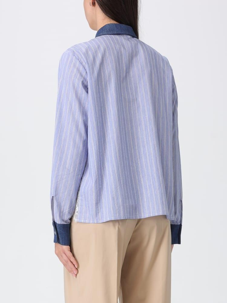camicia con inserti in pizzo UA6287D0336 79039 LIU JO DENIM 