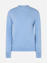 MC2 SAINT BARTH maglione con ricamo collo Azzurro
