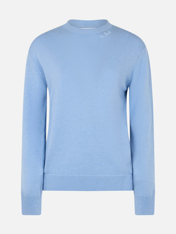 maglione con ricamo collo SORBONNE 00325G MC2 SAINT BARTH 