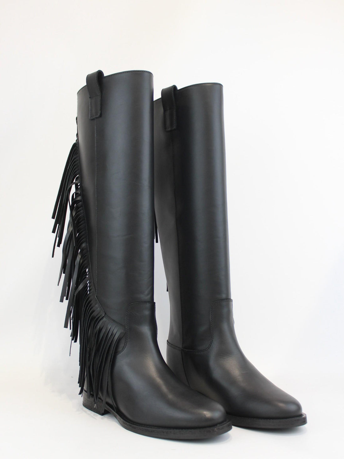 stivali con applicazioni frange 4419 NERO VIA ROMA 15 