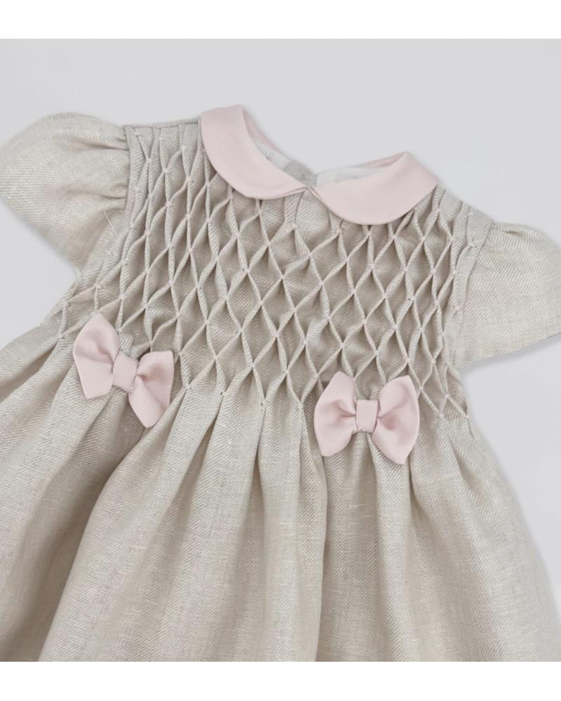 Abito Benedetta punto Smock 2CCAB64 D12PIN LA STUPENDERIA 