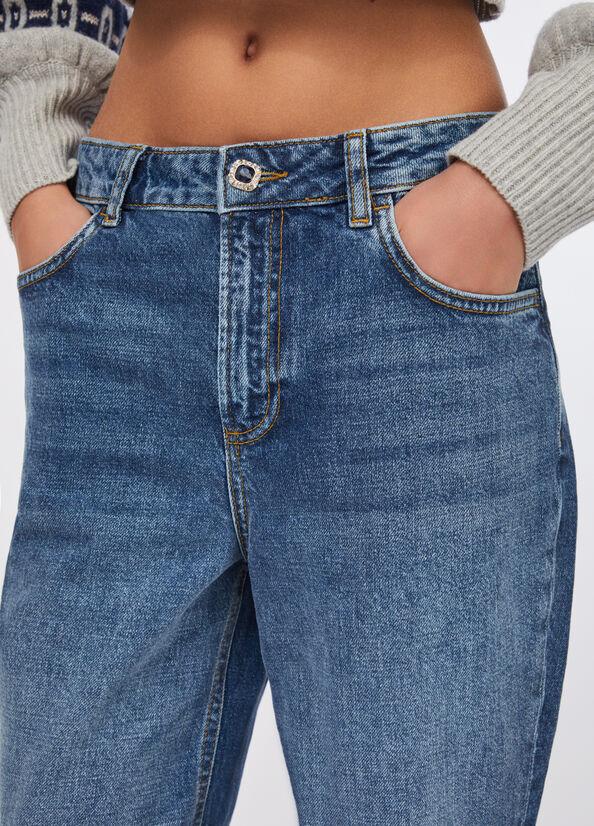 jeans straight a vita alta UF5019D4927 78934 LIU JO DENIM 