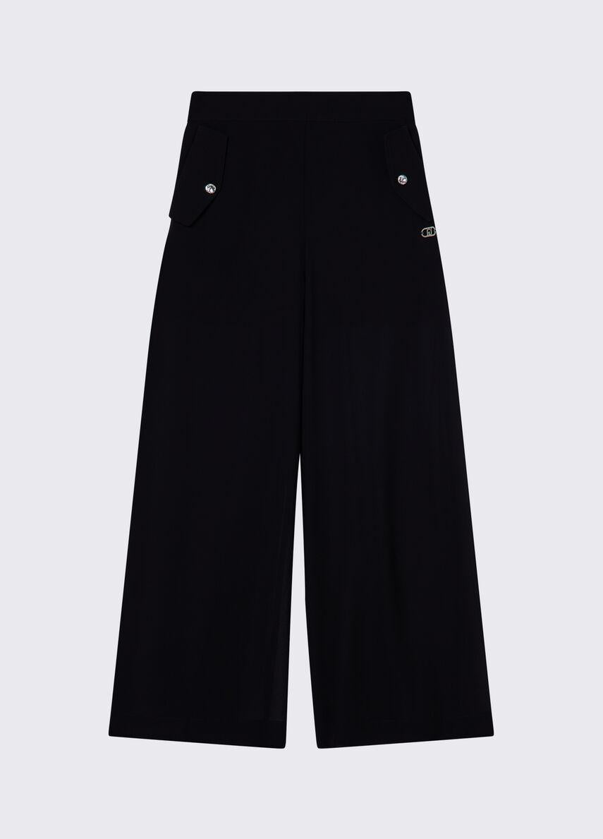 pantaloni con bottoni logati GA6081T5142 22222 LIU JO JUNIOR 