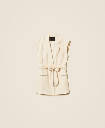 gilet con stampa e cintura 261AT2130 13461 TWINSET ACTITUDE 