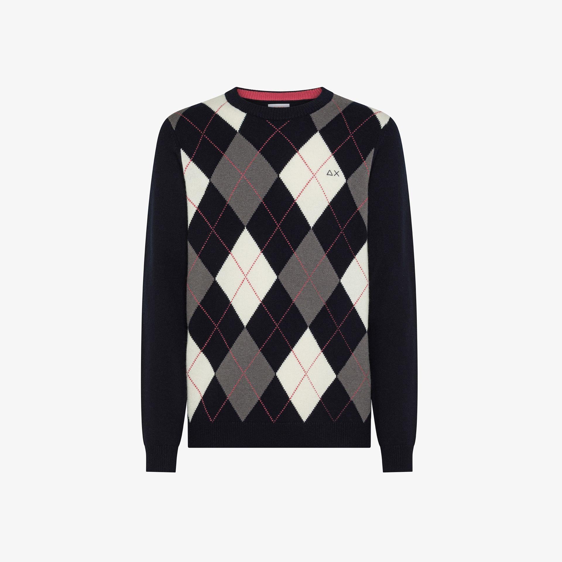 maglione a rombi K45160 0747 SUN68 