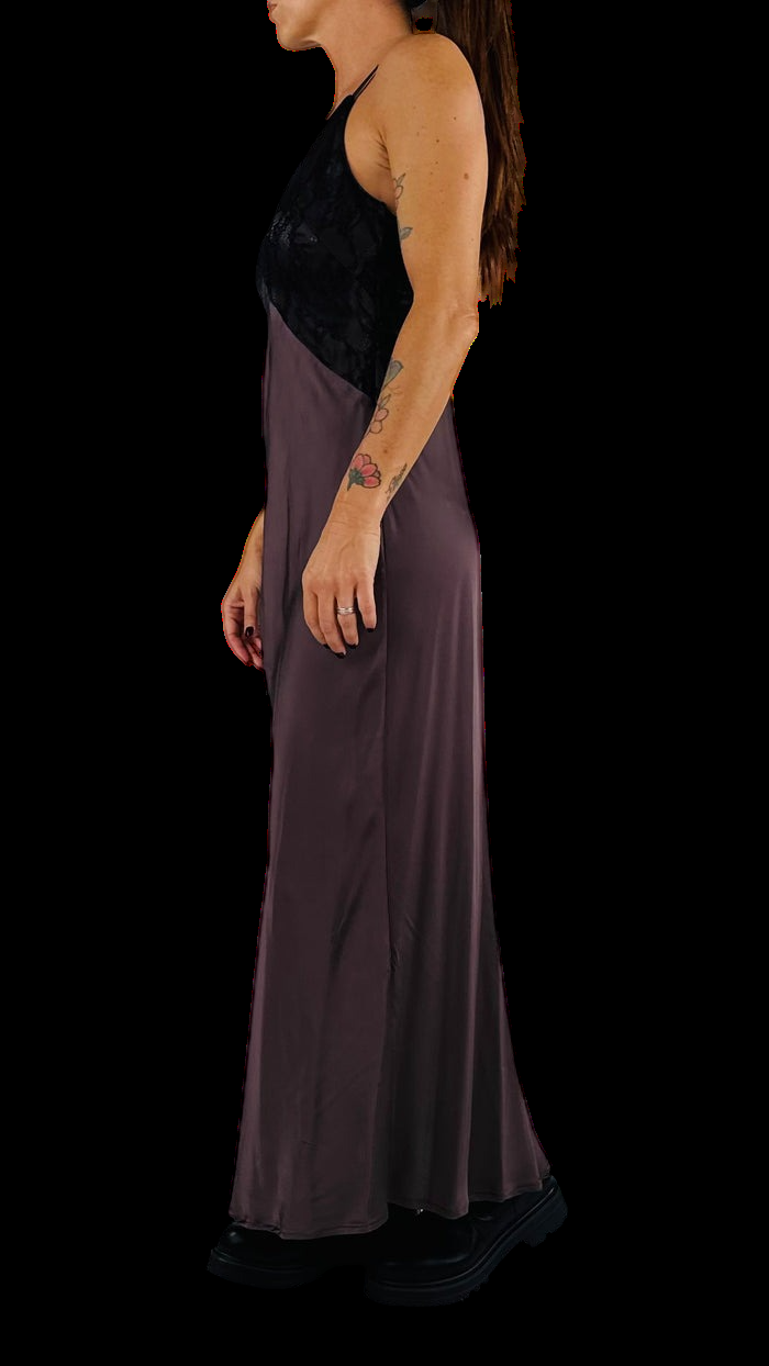 abito corto in satin TF1089 MORO VICOLO 