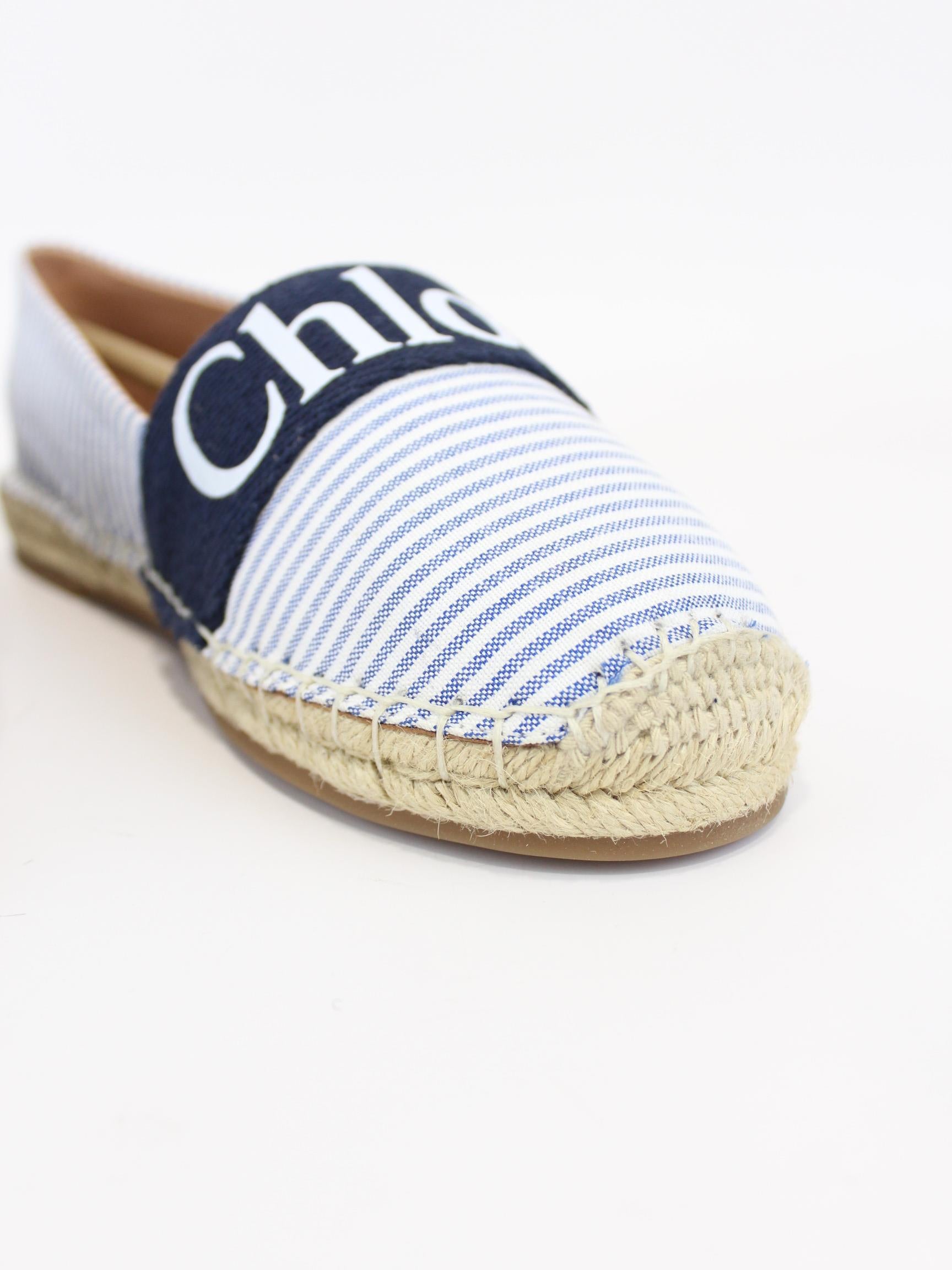 Espadrillas con logo e righe C20511 V21 CHLOE 