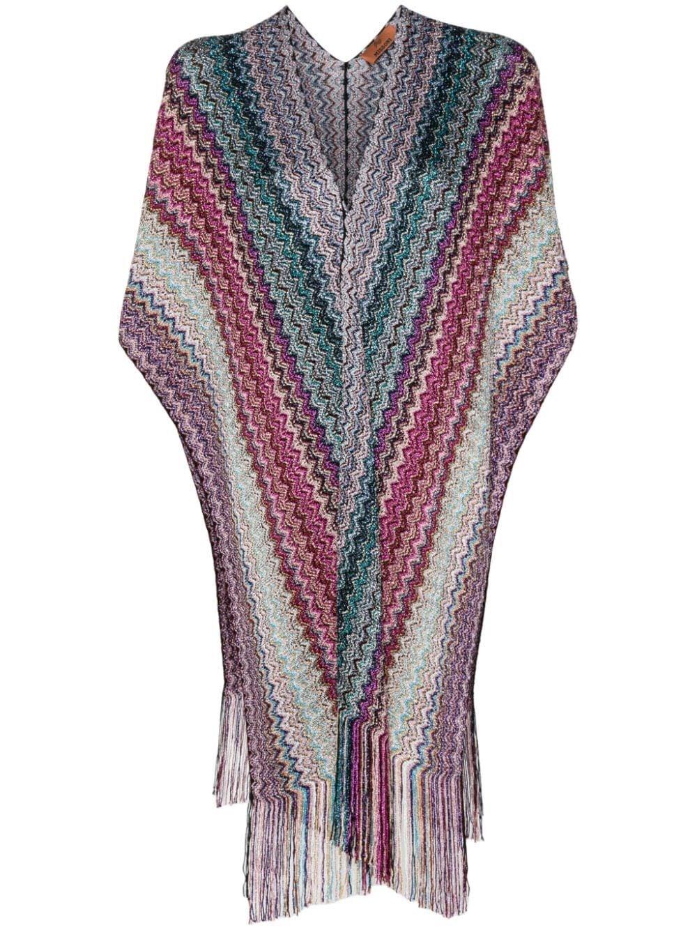 poncho in maglia zig zag 5PB6VMD9718 0001 MISSONI 