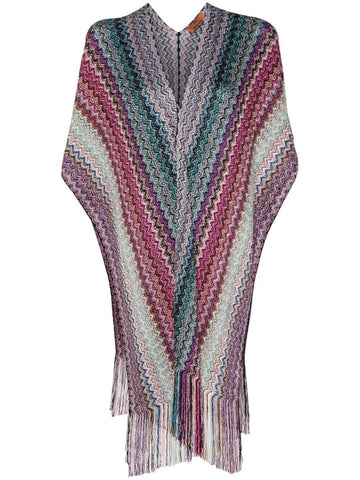 poncho in maglia zig zag 5PB6VMD9718 0001 MISSONI 